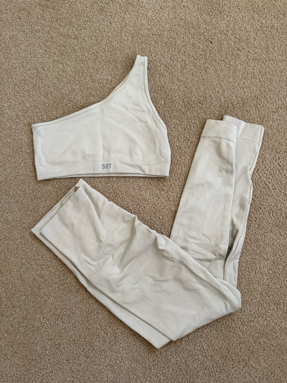 Set Active Leggings and One Shoulder Bra Set